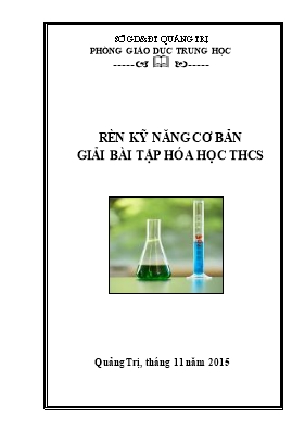 Rèn kỹ năng cơ bản giải bài tập Hóa học THCS